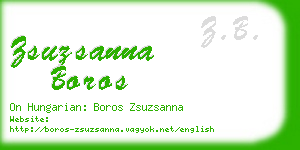 zsuzsanna boros business card